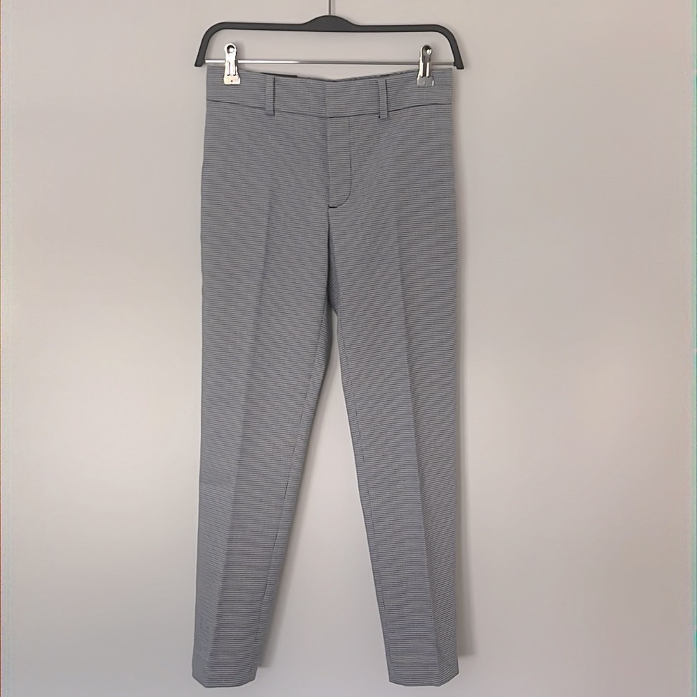 -Club Monaco Remi Slim Crop Jamie Fuselee Ecourtee Blue Black Multi Pants NWT